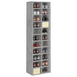 Berkfield Durable Shoe Cabinet Concrete Grey 54X34X183 Cm Engineered Wood - thumbnail 3