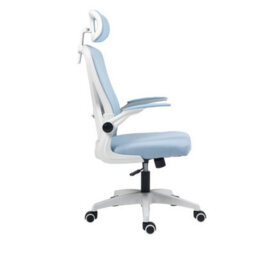 Blue Ergonomic Office Chair High Back Mesh Desk Chair With Headrest Lumbar Support - thumbnail 3