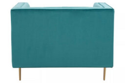 Premier Housewares Interiors By Premier Green Armchair, Plush Velvet Upholstered Seat, Sofa Couch For Outdoor Patio, Mid-Century Modern Armchair - thumbnail 5