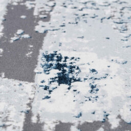 Loomed Silver Grey Blue Transitional Contemporary Abstract Living Area Rug 120X170Cm - thumbnail 3