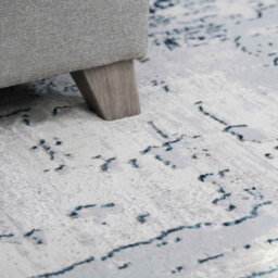Loomed Silver Grey Blue Transitional Contemporary Abstract Living Area Rug 120X170Cm - thumbnail 2