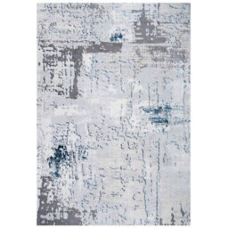 Loomed Silver Grey Blue Transitional Contemporary Abstract Living Area Rug 120X170Cm - thumbnail 6