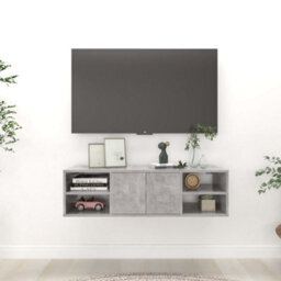 Berkfield Wall Shelf Concrete Grey 102X30X29 Cm Engineered Wood - thumbnail 1