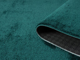 Comfy Washable Low Pile Living Room Area Rug - Anti-Slip Felt Backing Emerald 160Cm X 220Cm - thumbnail 3