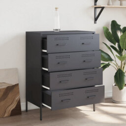 Berkfield Sideboard Anthracite 68X39X89 Cm Steel - thumbnail 3