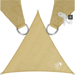 Beige 4Mx4M Triangular Oxford Shade Sail - thumbnail 1