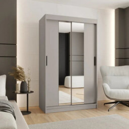Arte Elegant Cashmere Rubino T1 Sliding Door Wardrobe 120Cm - Mirrored Contemporary Storage - thumbnail 1