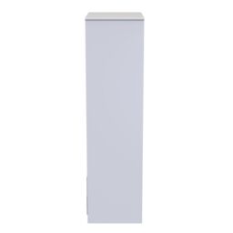 Pesaro Ready Assembled Modern Matt Indigo & White 2 Drawer Tall Double Wardrobe (H)1970mm (W)740mm (D)530mm - thumbnail 7