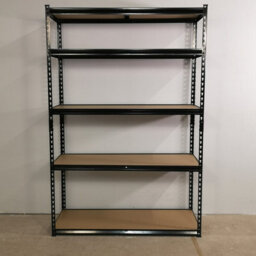 Samuel Alexander 1.22M X 1.83M 5 Tier Heavy Duty Metal Shelving Storage Racking Unit In Black - thumbnail 8