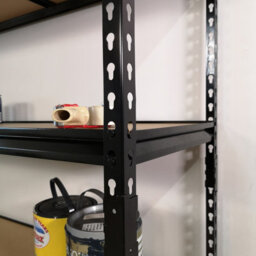 Samuel Alexander 1.22M X 1.83M 5 Tier Heavy Duty Metal Shelving Storage Racking Unit In Black - thumbnail 4