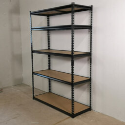 Samuel Alexander 1.22M X 1.83M 5 Tier Heavy Duty Metal Shelving Storage Racking Unit In Black - thumbnail 7