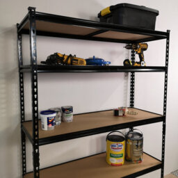 Samuel Alexander 1.22M X 1.83M 5 Tier Heavy Duty Metal Shelving Storage Racking Unit In Black - thumbnail 5