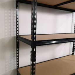 Samuel Alexander 1.22M X 1.83M 5 Tier Heavy Duty Metal Shelving Storage Racking Unit In Black - thumbnail 3