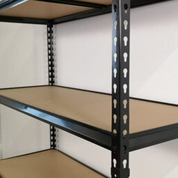 Samuel Alexander 1.22M X 1.83M 5 Tier Heavy Duty Metal Shelving Storage Racking Unit In Black - thumbnail 6