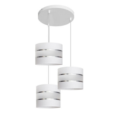 Luminosa Lighting Luminosa Helen Cluster Pendant Ceiling Light White, Silver 35Cm - image 1