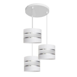 Luminosa Lighting Luminosa Helen Cluster Pendant Ceiling Light White, Silver 35Cm - thumbnail 1