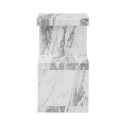 Furniture in Fashion Miami High Gloss S Shape Side Table In Filo Marble Effect - thumbnail 6
