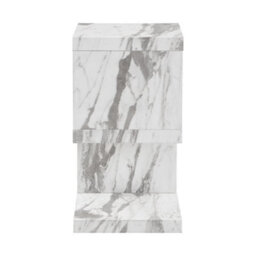 Furniture in Fashion Miami High Gloss S Shape Side Table In Filo Marble Effect - thumbnail 7