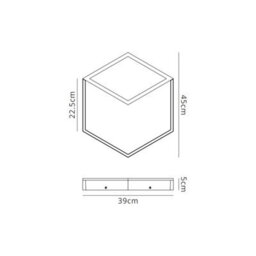 Luminosa Lighting Luminosa Kubick Ceiling/wall Light Dimmable, 32W Led, 3000K, 1870Lm, Black, 3Yrs Warranty - thumbnail 5