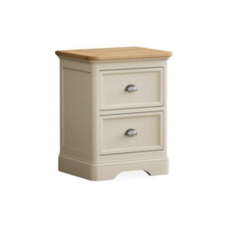 Furniture 48 Ashton Oak And Cream Painted 2 Drawer Bedside Chest - thumbnail 2