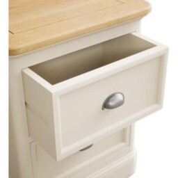 Furniture 48 Ashton Oak And Cream Painted 2 Drawer Bedside Chest - thumbnail 3