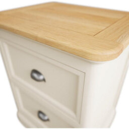 Furniture 48 Ashton Oak And Cream Painted 2 Drawer Bedside Chest - thumbnail 4