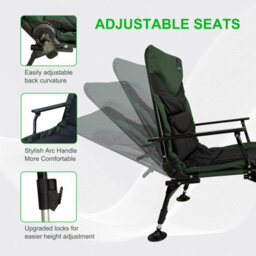 Carpzilla Portable Folding Fishing Chair With Footrest 170 Recline Extend Green - thumbnail 6