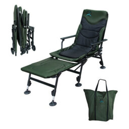 Carpzilla Portable Folding Fishing Chair With Footrest 170 Recline Extend Green - thumbnail 2