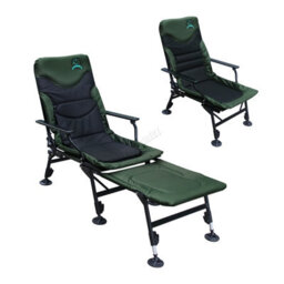 Carpzilla Portable Folding Fishing Chair With Footrest 170 Recline Extend Green - thumbnail 4