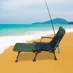 Carpzilla Portable Folding Fishing Chair With Footrest 170 Recline Extend Green - thumbnail 1