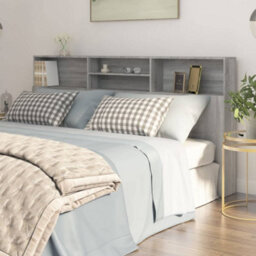 Vidaxl Headboard Cabinet Grey Sonoma 200X19X103.5 Cm Headboard Cabinets - thumbnail 1