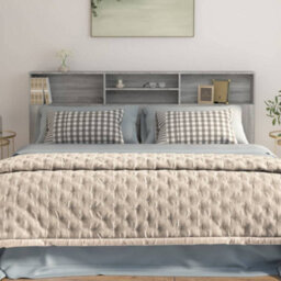 Vidaxl Headboard Cabinet Grey Sonoma 200X19X103.5 Cm Headboard Cabinets - thumbnail 5