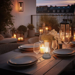 Briloner Lantern Rechargeable Led Table Oil Lamp Candle Antique Style Outdoor Anthracite - thumbnail 8