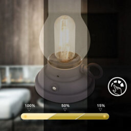 Briloner Lantern Rechargeable Led Table Oil Lamp Candle Antique Style Outdoor Anthracite - thumbnail 3