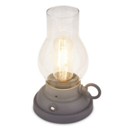 Briloner Lantern Rechargeable Led Table Oil Lamp Candle Antique Style Outdoor Anthracite - thumbnail 1