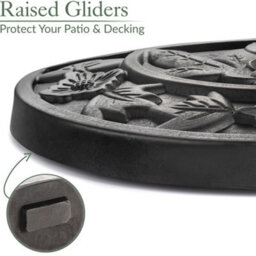 Half Parasol Base Garden Umbrella Stand Sunshade Holder Black 9Kg 15Kg Christow - thumbnail 5