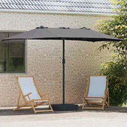 Berkfield Modern Garden Parasol Anthracite 385 X 209 X 244 Cm Fabric - thumbnail 3