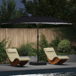 Berkfield Modern Garden Parasol Anthracite 385 X 209 X 244 Cm Fabric - thumbnail 2