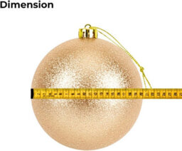 Shatchi Set Of 3 - 20Cm Champange Christmas Baubles (Glossy, Matte, Glitter) Décor Pack - thumbnail 9