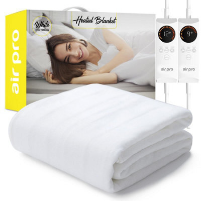 Air Pro Electric Blanket - Fully Fitted Mattress Cover With Elastic Straps - Detachable Dual Controllers - Double - 135X190Cm - image 1