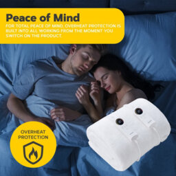 Air Pro Electric Blanket - Fully Fitted Mattress Cover With Elastic Straps - Detachable Dual Controllers - Double - 135X190Cm - thumbnail 6