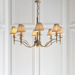 Luminosa Lighting Luminosa Stanford 8 Light Multi Arm Chandelier Antique Brass Finish, E14 - thumbnail 2