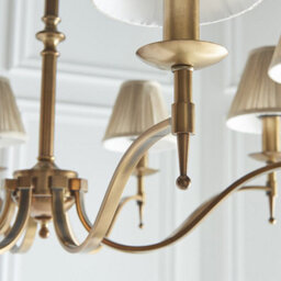Luminosa Lighting Luminosa Stanford 8 Light Multi Arm Chandelier Antique Brass Finish, E14 - thumbnail 4
