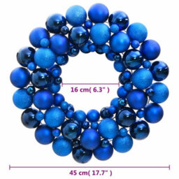 Berkfield Christmas Wreath Blue 45 Cm Polystyrene - thumbnail 4