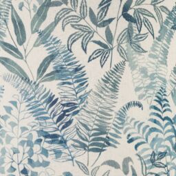 Cyanotype Blue & Cream Leaves Drum Lamp Shade (D)30Cm - thumbnail 5