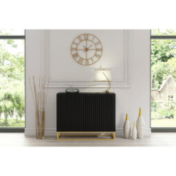 Creative Furniture Ripple Duo Sideboard 200Cm - Black With Fluted Doors - thumbnail 9