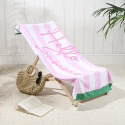 OHS Hello Summer Towel Bath Quick Dry Travel Microfibre Absorbent Swim