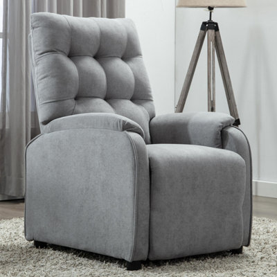 More4Homes Charlbury Fabric Recliner Armchair Sofa Fireside Chair Reclining Cinema (Grey) - image 1