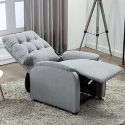 More4Homes Charlbury Fabric Recliner Armchair Sofa Fireside Chair Reclining Cinema (Grey) - thumbnail 7