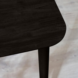 Furniturebox Uk Lynton Small Black Wooden Dining Table & 4 Black Dining Chairs - thumbnail 4